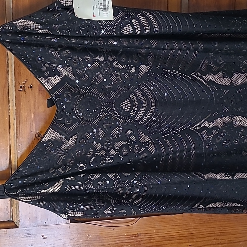 Black and Nude lace dress